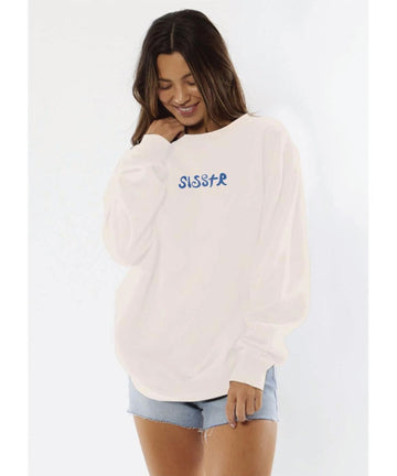 Sisstrevolution Kicken It Crew Fleece - Vintage White